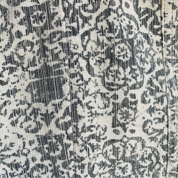 Theory Jacket Sage Grey Cream Twill Button Front Cropped Paisley Geometric Small - Picture 5 of 8